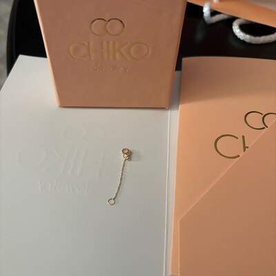 1 mm Thin SOLID 14K GOLD Extender /Safety Chain Necklace Bracelet