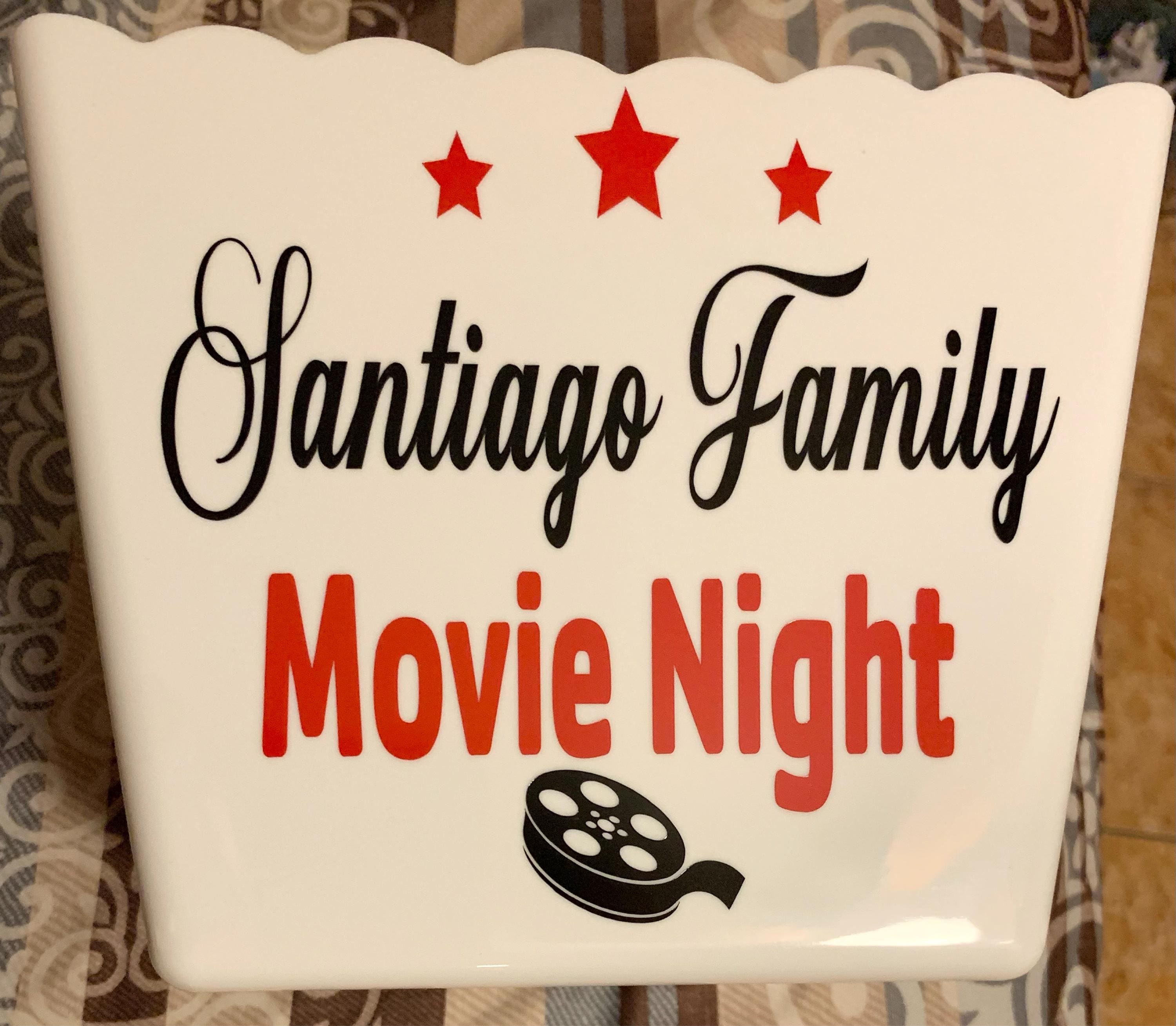 Personalized Popcorn Set /Personalized Popcorn Tub/ Party Favors, Family Gifts, Party Favors Popcorn. Gift Basket