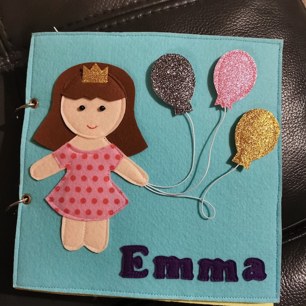 Custom Quiet Book Baby Felt Toddler Busy Book Montessori Fabric ...
