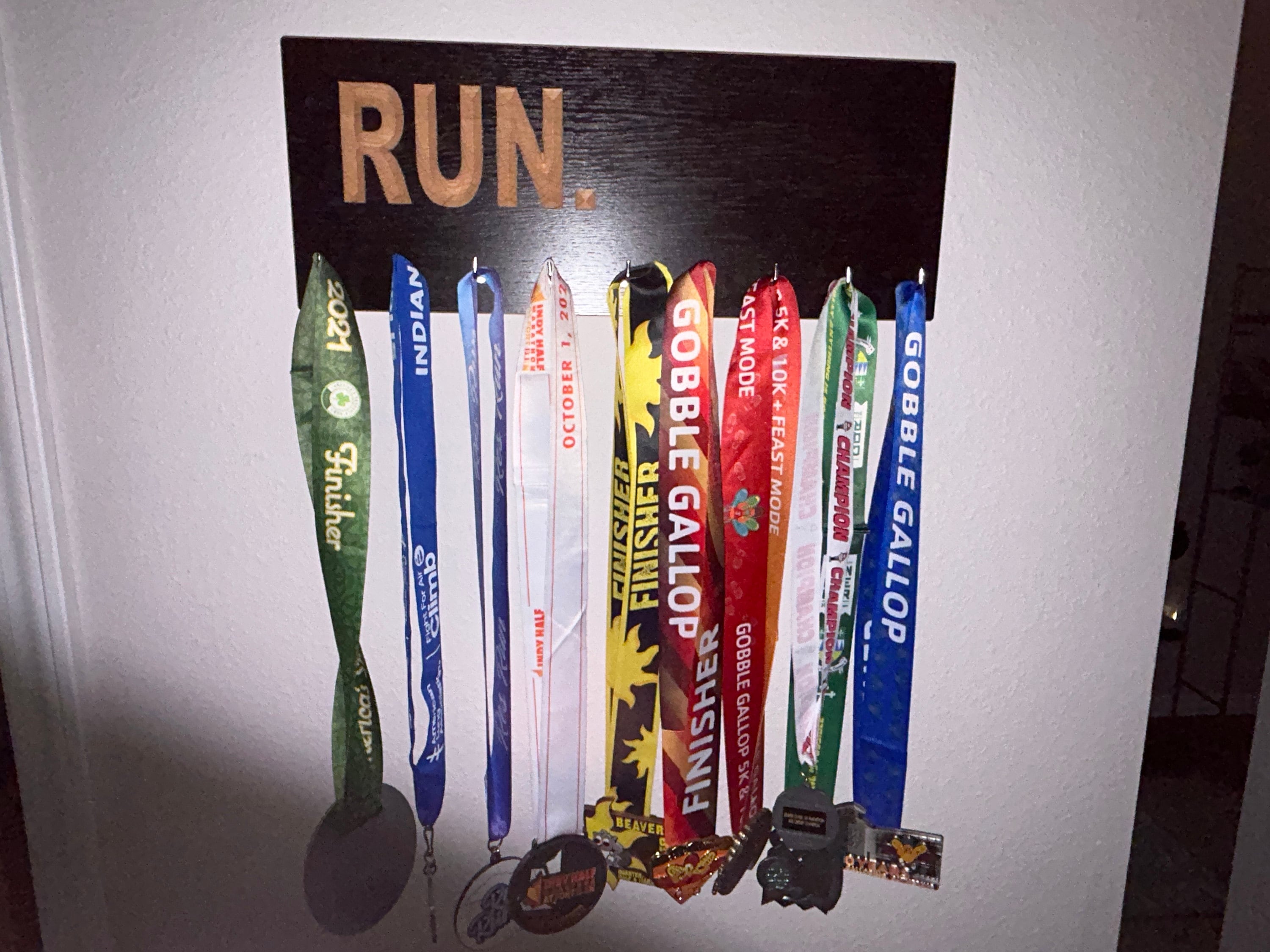 Running And Race Bibs Medal Hanger, Personalized Medal Display Rack, Wrestling Medal Hanger, Running Medal Holder With optional Bibs, R20/B
