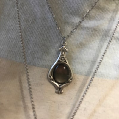 Black Onyx Stone Victorian Pendant Necklace Choose From Semi-precious ...
