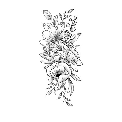 Custom Birth Flower Tattoo Design Birth Month Flower SVG - Etsy Australia