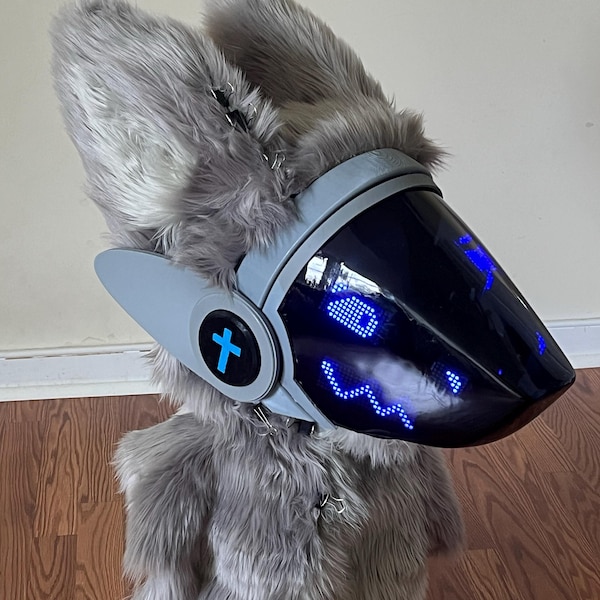 Protogen Head Base MK3 Protofrenz — 3D Printed, Fursuit Head, Full ...