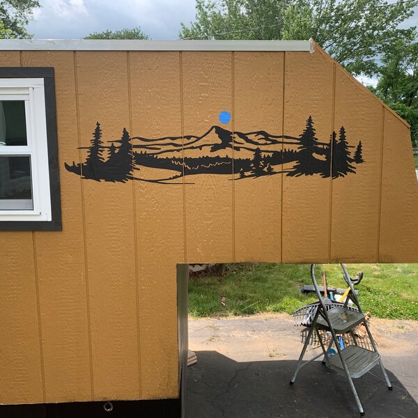 RV Camper Graphics Decals Stickers Lake Mountain Forest Decal, Scenic ...