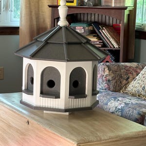 Large Poly Gazebo Birdhouse - 8 Rooms - Amish Handmade - Made In USA