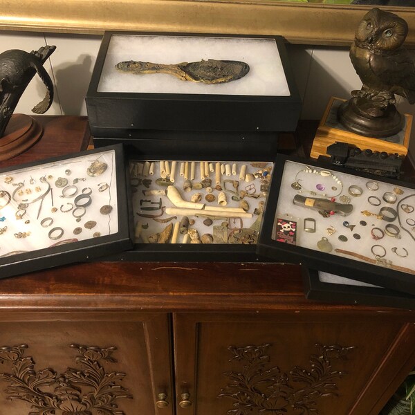 6 Pack of Riker Display Cases 12 X 16 X 3/4 for Collectibles Jewelry ...