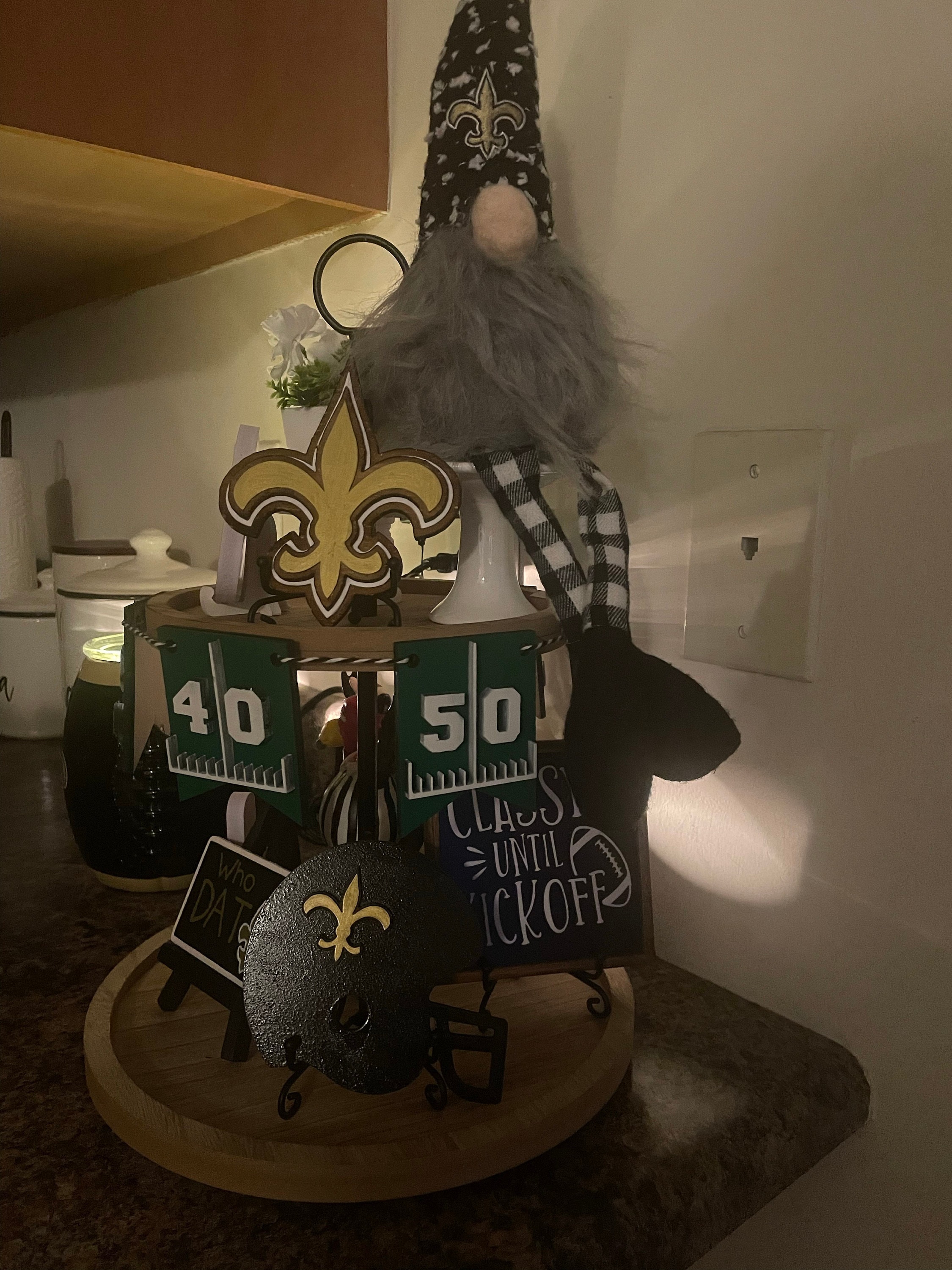 football tiered  tray decor/football decor/football signs/tiered tray signs/football tiered tray/Football decor/Football tray decor