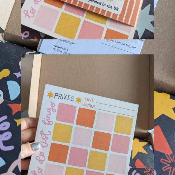 To Do List Bingo - Game Notepad - Square - Fun Organisation Tool - Etsy