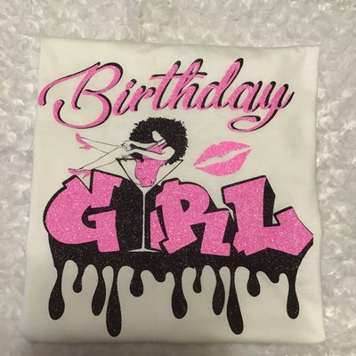 Birthday Girl Drip Diva Party Cut File, Heel and Martini Glass
