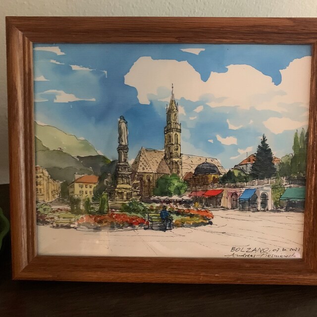 SALE!!! オリジナル水彩画 ヨーロッパ の国オーストリアの ウィーン Vienna Austria Art Print From an Original Watercolor