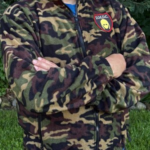 DMDC Fleece Danebury Metal Detecting Club Camo Zippered Sweater