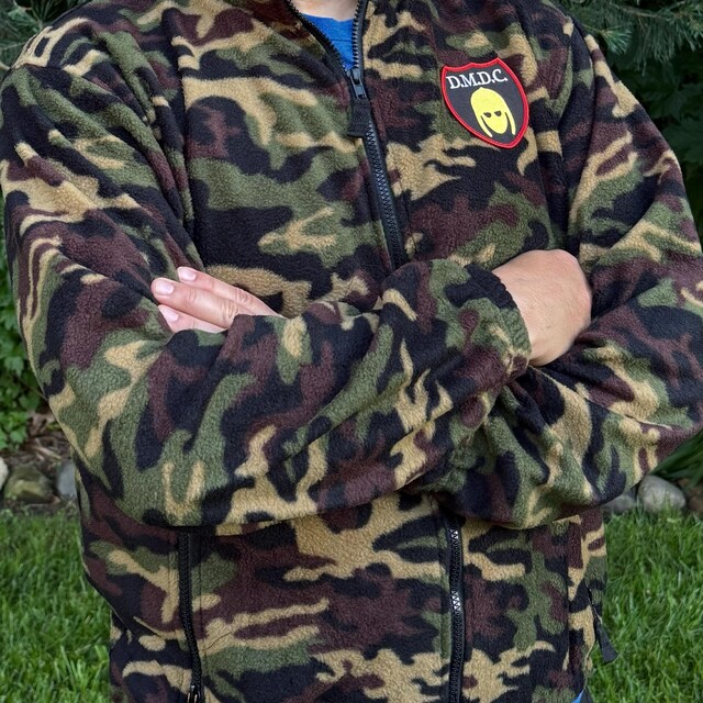 DMDC Fleece Danebury Metal Detecting Club Camo Zippered Sweater