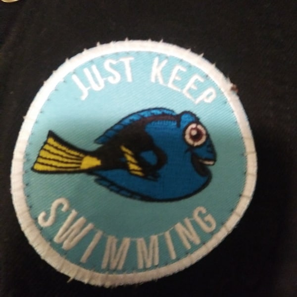 Finding Nemo Just Keep Swimming Dory Patch DIY Kids Outfit Iron on ...