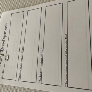 Printable Novel Writing Worksheets| PDF Fillable Novel Planner| Novel Planner Printable| Story ...
