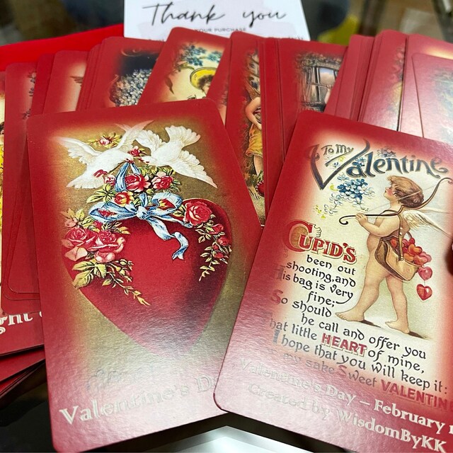 Valentine,s Day Tarot Deck. Vintage Tarot - Etsy