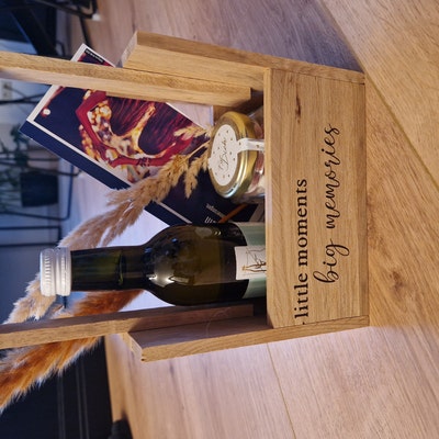 Weintasche Zum Schulabschluss, 13,5 X 14 Cm, Leinen Mit Kordelzug – Geschenk Für Absolventen