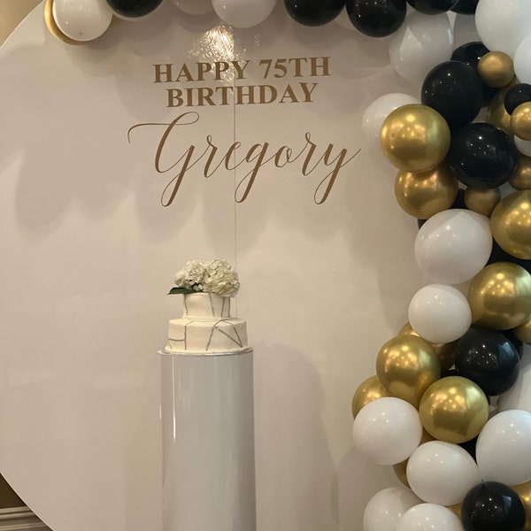 Happy Birthday Decal for Balloon Arch Backdrop Decorations, Happy ...