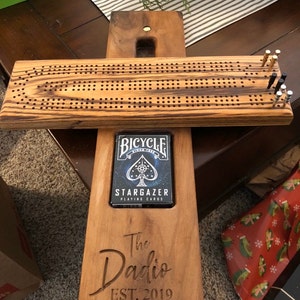 Free Shipping! Personalized Gift 12" Round Custom Cribbage board With Pegs 