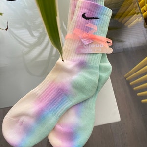 Tie Dye NIKE Socks Pastel Tie Dye Rainbow Pink Blue | Etsy Tie Dye NIKE Socks Pastel Tie Dye Rainbow Pink Blue | Etsy