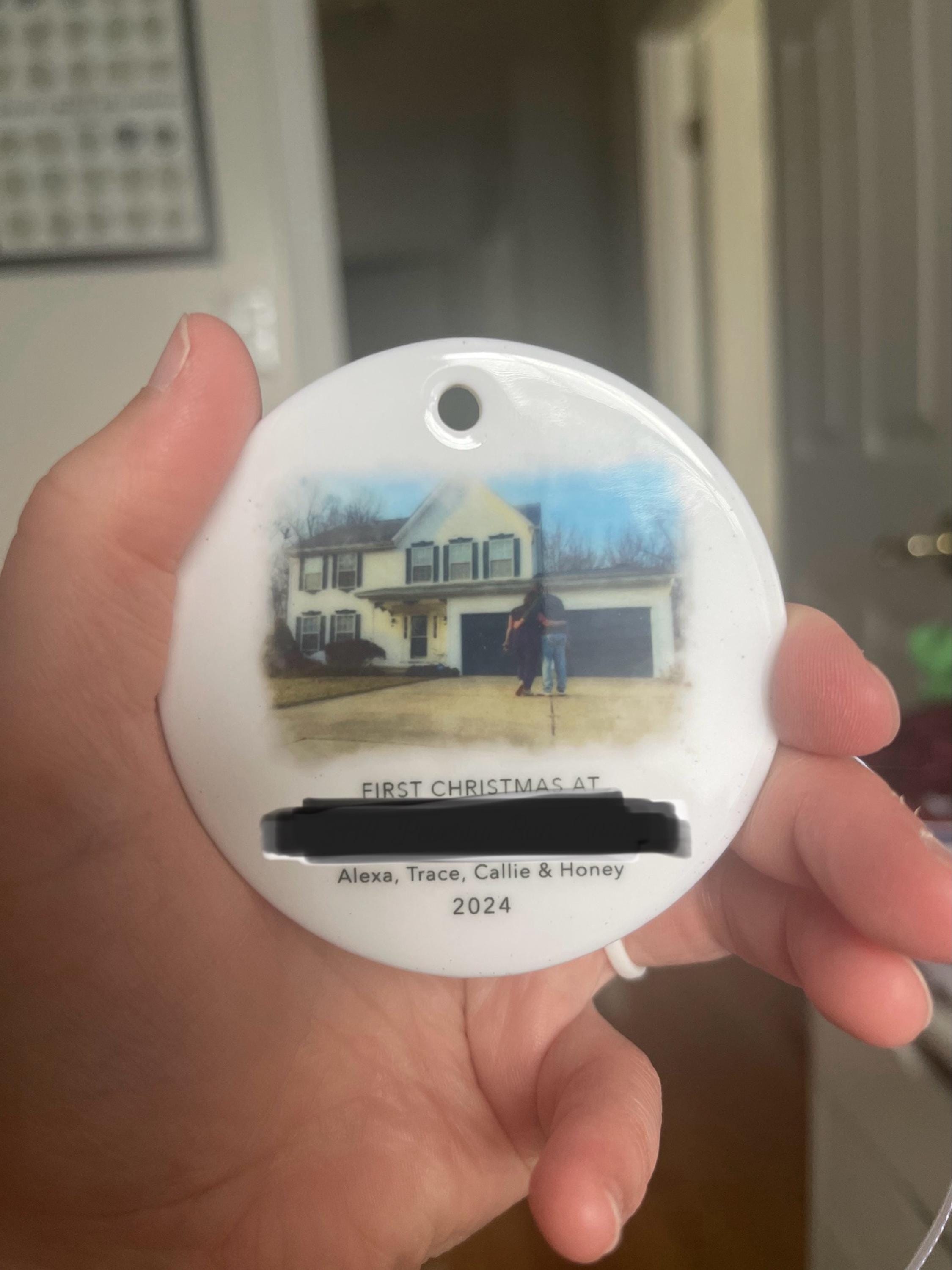 New Home Ornament - Personalized New Home Christmas Ornament - Watercolor Photo Ornament
