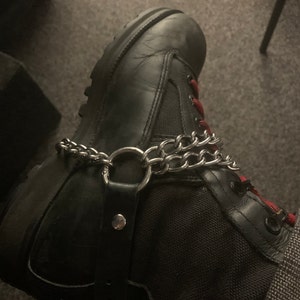 Unisex Stainless Steel Twist Chain Leather Bootstrap Double - Etsy