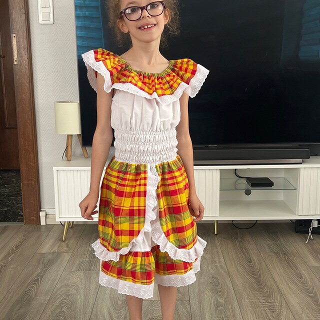 Jupe madras fille hot sale