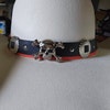 Sciarpa Bandana Slide Western Con Concho E Margherita &ndash; Hansen Western Gear &ndash; Argento 1 1/2