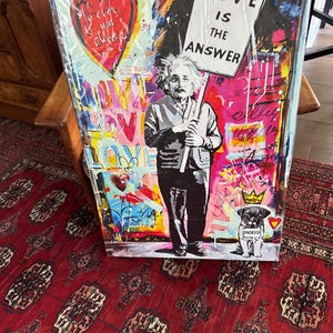 BANKSY WALL ART Banksy Canvas Banksy Love is the Answer Banksy