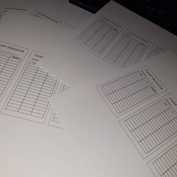 Cash Tracker Inserts Printable A6 Cash Tracker for Cash Envelopes Cash ...