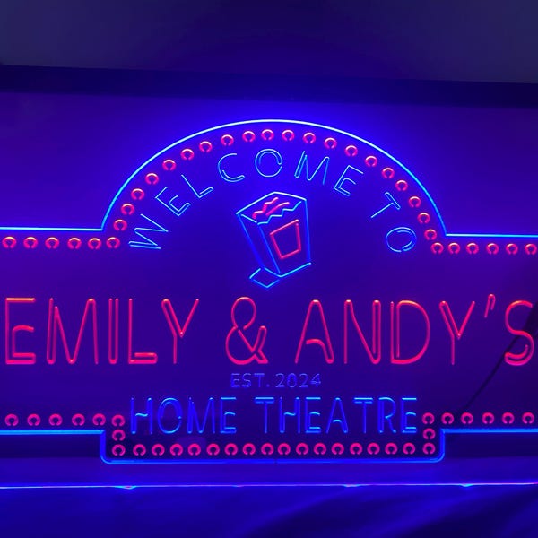 Personalized Name & Year LED Neon Sign – Custom Man Cave Sign, White & Green, 16"x12"