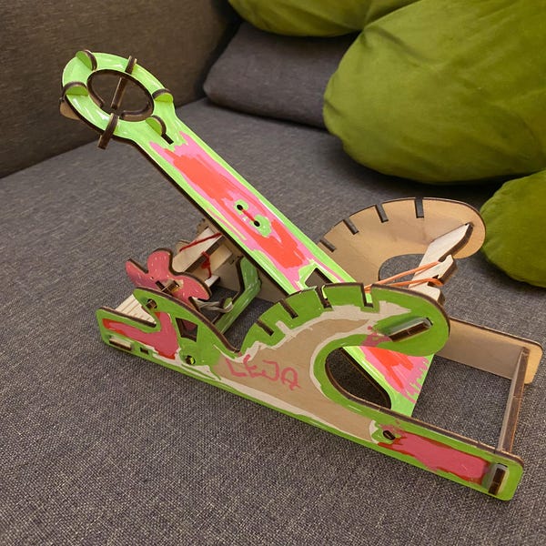 Catapult Laser Cuter Layout Mini Catapult Laser Cut File – Dxf Svg Lightburn Download – 3mm Wood ...