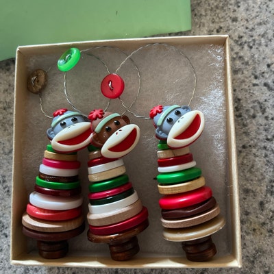 Red, White and Blue Button Trees - Etsy