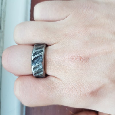 Hand Forged Iron Ring - Etsy