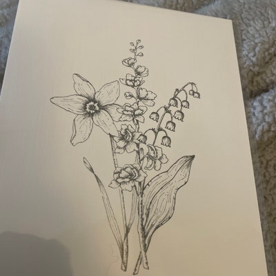 Personalized Family Watercolor Birth Flower Painting Pillow Cover With