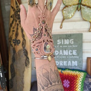 Handmade Macrame Harness Bracelet With Semi-precious Stones ...