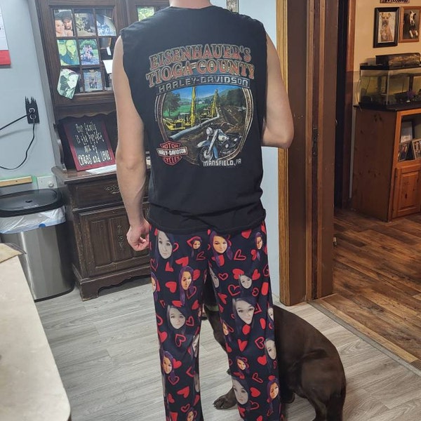 Custom Photo Pajama Pants,personalized Pajama Trousers for Men Women