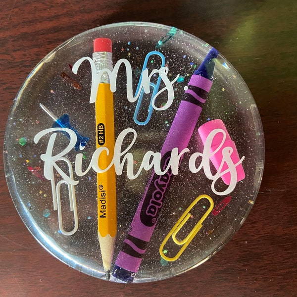 Personalized Unique Teacher Coasters or Teacher Paper Weight. Great ...