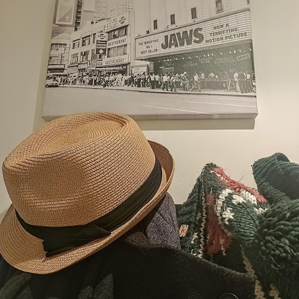 Jaws Opening Day in New York Print: Black and White Vintage Photo ...