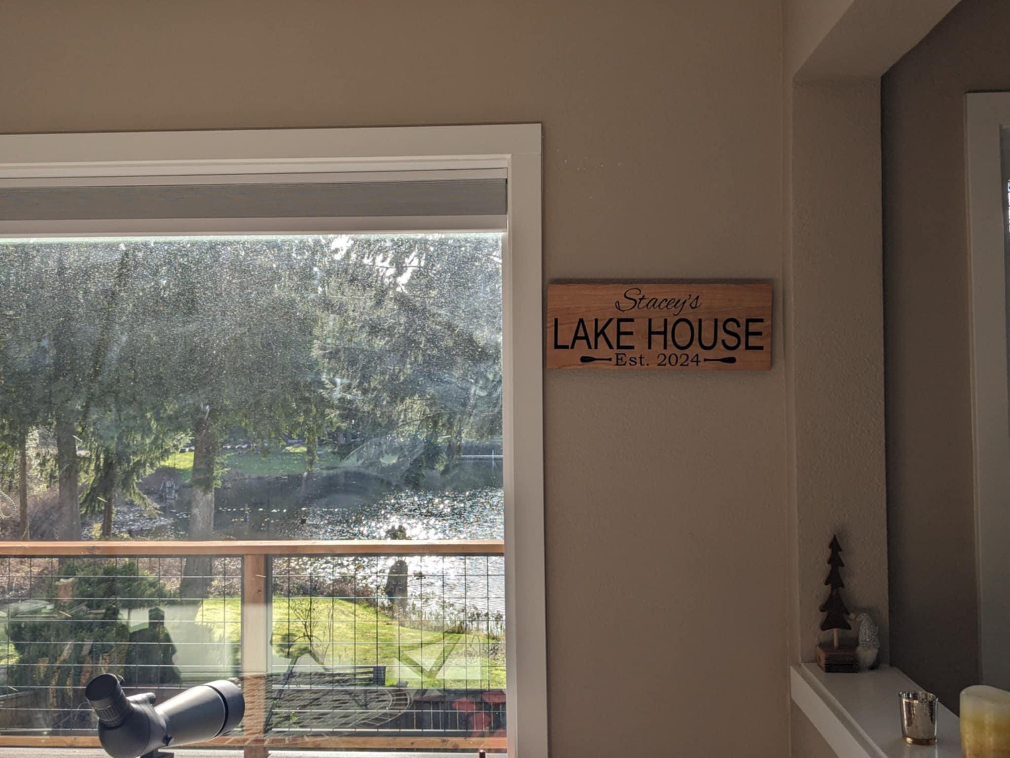 Personalized 3D Wooden Lake House Sign: Cabin Hunting Decor