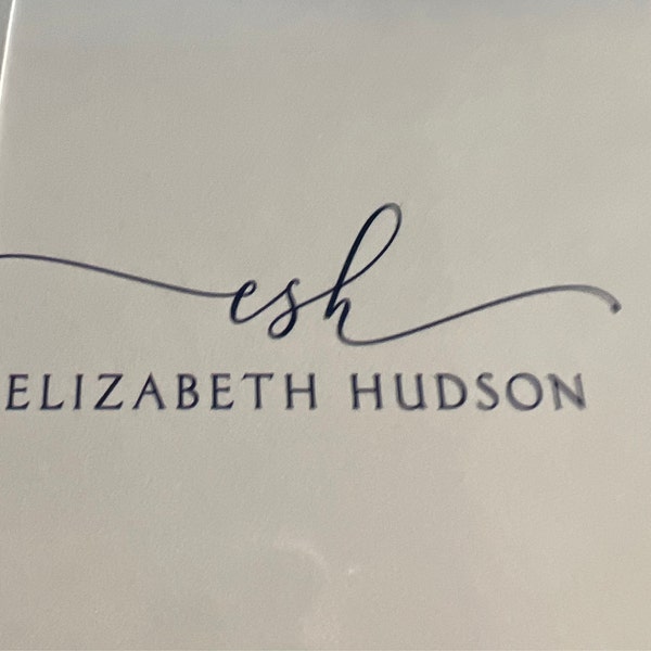 Personalized Stationery Set - EXQUISITE SCRIPT MONOGRAM - Monogrammed ...
