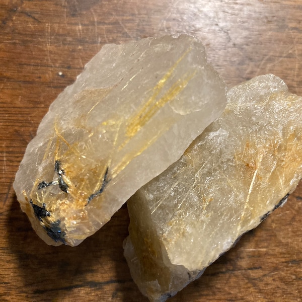 Golden Rutilated Quartz - Raw Rutilated Quartz Crystal - Rough Golden ...