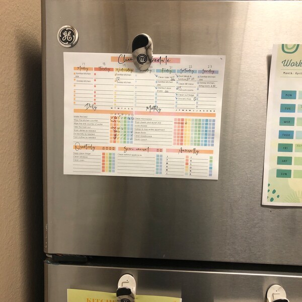 EDITABLE Cleaning Schedule Planner Word Google Docs Fillable Printable ...