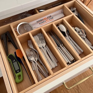 Individueller Küchen Schubladen Organizer für Utensilien - Organizer für Silberwaren - Schubladeneinsatz für Besteck - Organizer für Schubladen