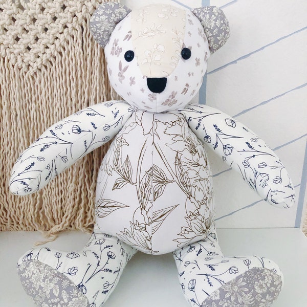 18" Memory Bear Sewing Pattern With Floppy Hat (PDF Pattern) - Etsy