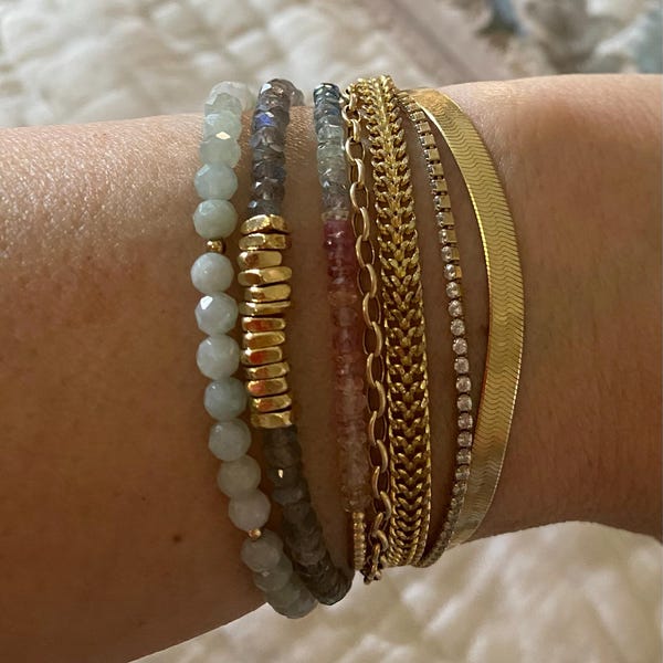 Karen Double Chain Bracelet Go Gold main image 1
