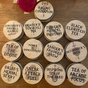 D&D Class Tea Sampler Dungeons and Dragons Tea Tea Gift - Etsy