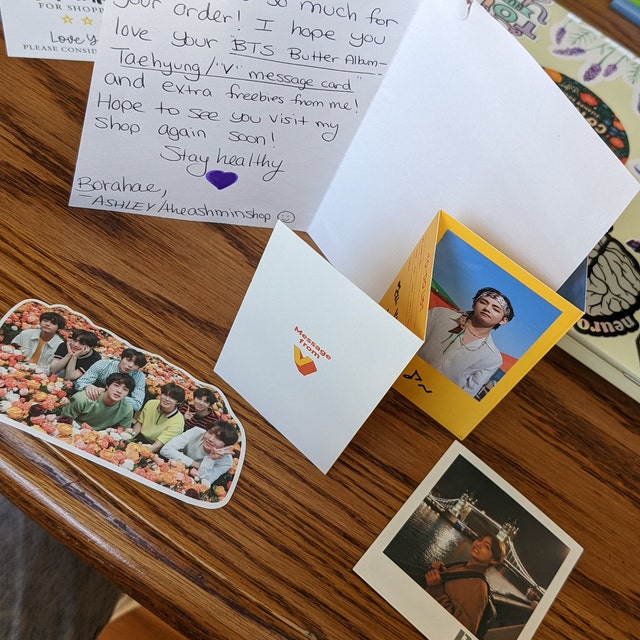 BTS Official Photo Cards and Message Cards From the Butter