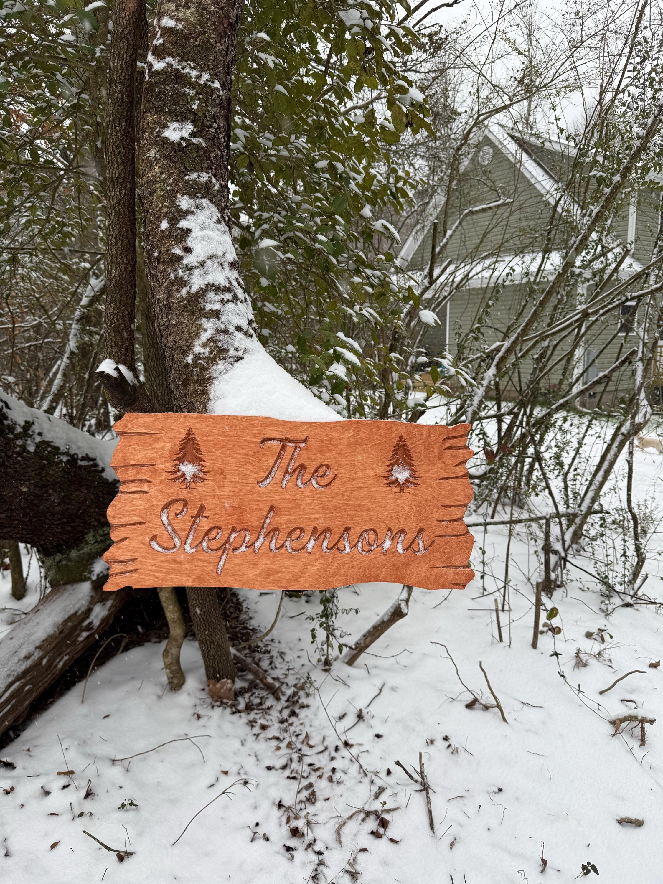 Custom Family Name Wood Sign Farmhouse Decor, Cabin Decor, Camping Decor, Last Name Sign, Personalized Family Campsite Sign, Outdoor Decor