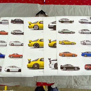 Initial D First Stage to Final Stage 40 Cars Set Art Print, Hobbies & Toys,  Stationery & Craft, Art & Prints on Carousell