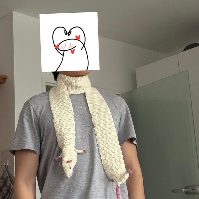 デジタルダウンロード ネズミのスカーフかぎ針編みパターン - Etsy 日本